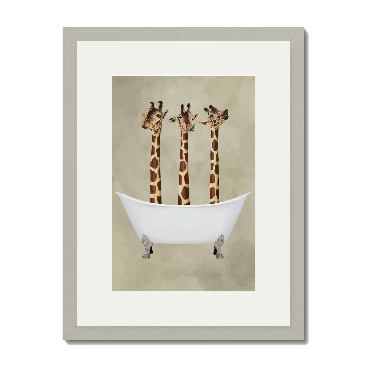 GIRAFFES IN BATHTUB | PRINT