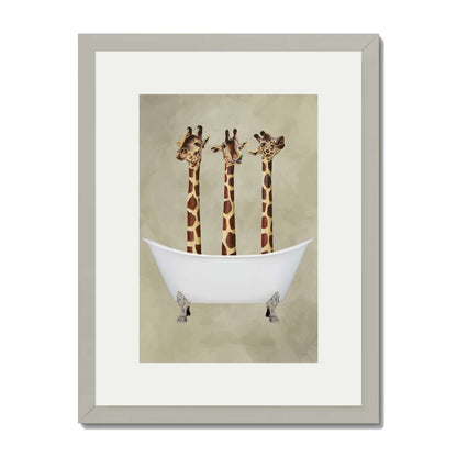GIRAFFES IN BATHTUB | PRINT
