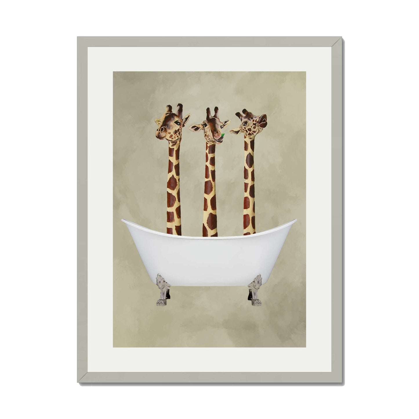 GIRAFFES IN BATHTUB | PRINT