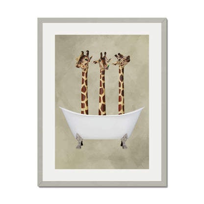 GIRAFFES IN BATHTUB | PRINT