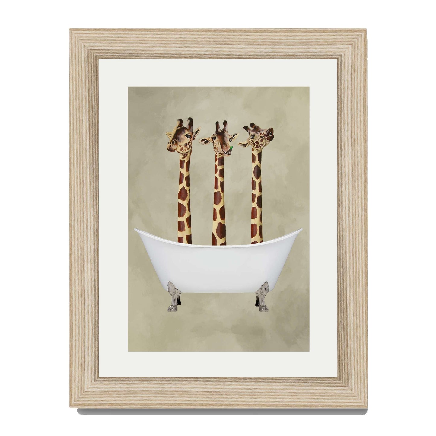 GIRAFFES IN BATHTUB | PRINT