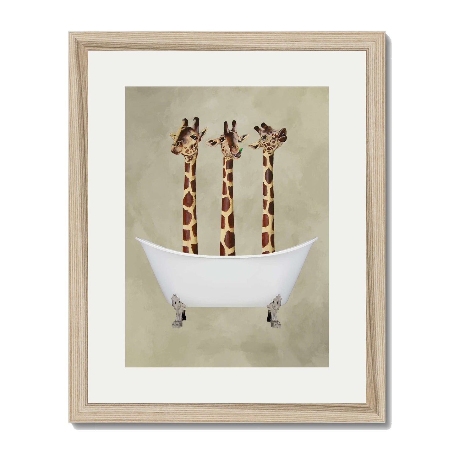 GIRAFFES IN BATHTUB | PRINT