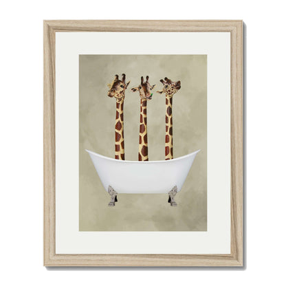 GIRAFFES IN BATHTUB | PRINT