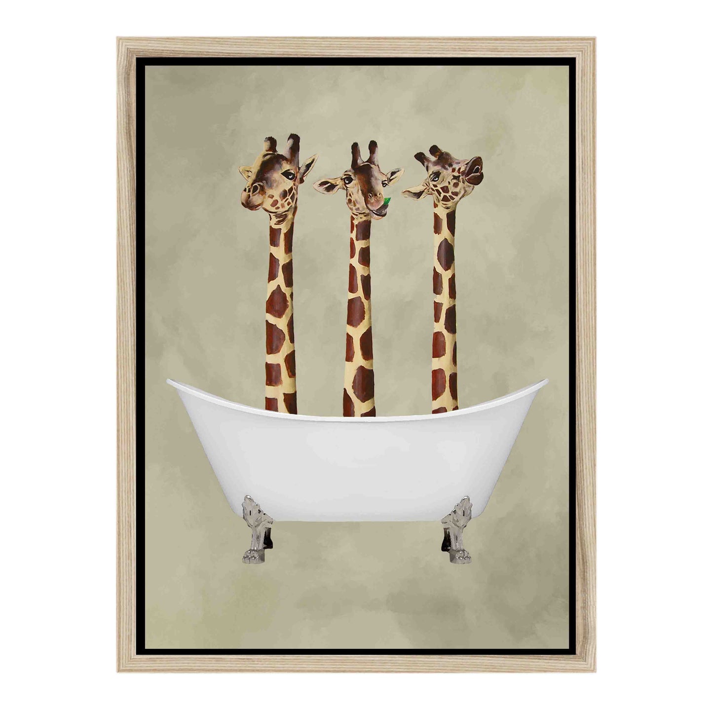 GIRAFFES IN BATHTUB | CANVAS