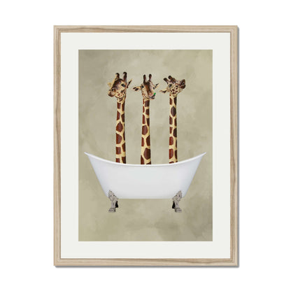 GIRAFFES IN BATHTUB | PRINT