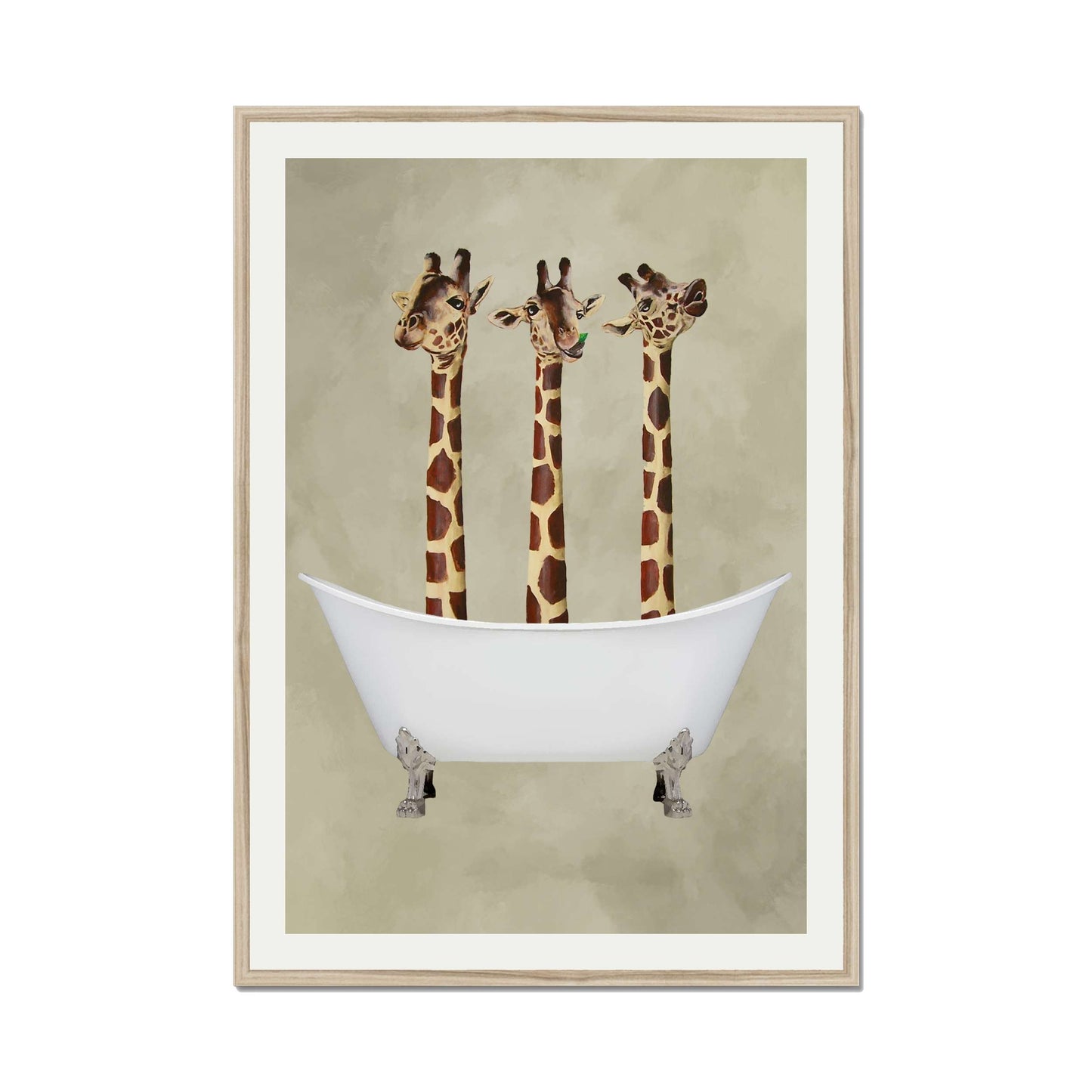 GIRAFFES IN BATHTUB | PRINT