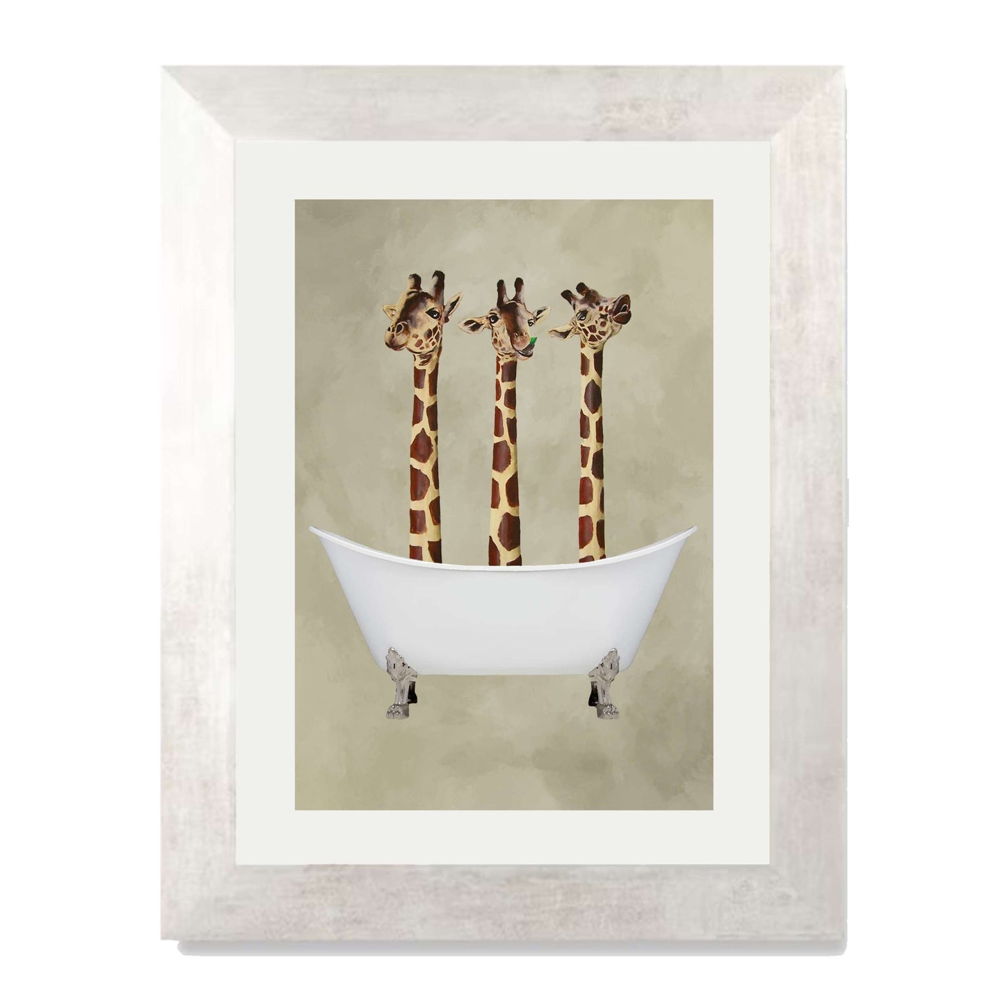 GIRAFFES IN BATHTUB | PRINT