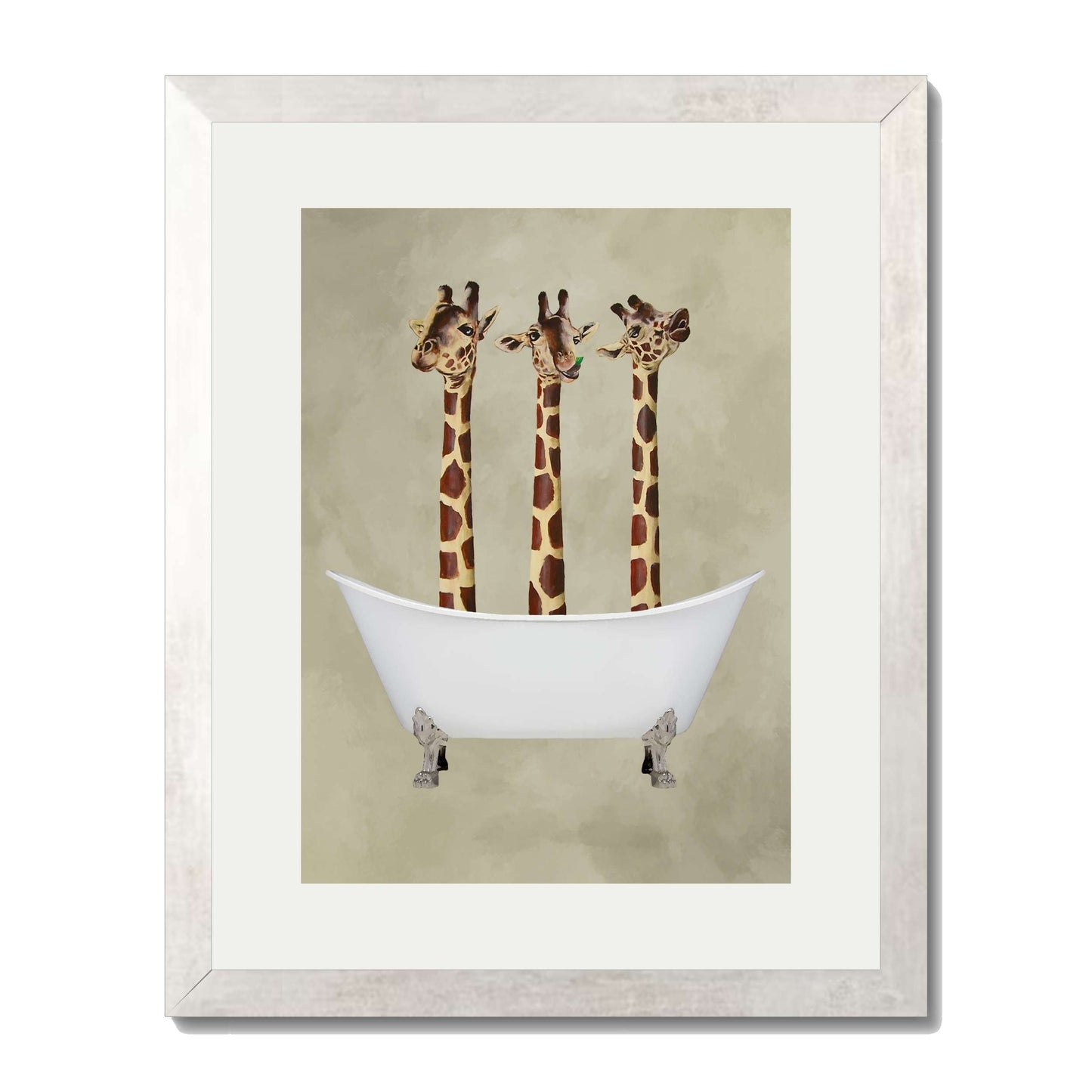 GIRAFFES IN BATHTUB | PRINT