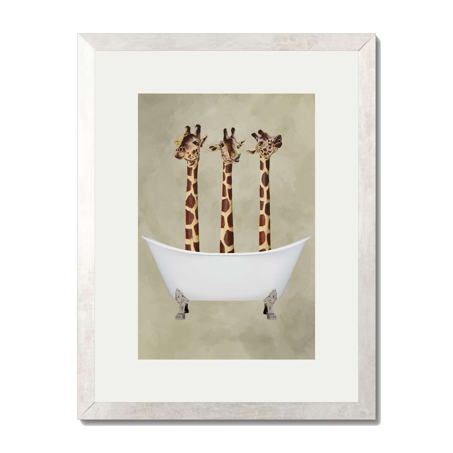 GIRAFFES IN BATHTUB | PRINT