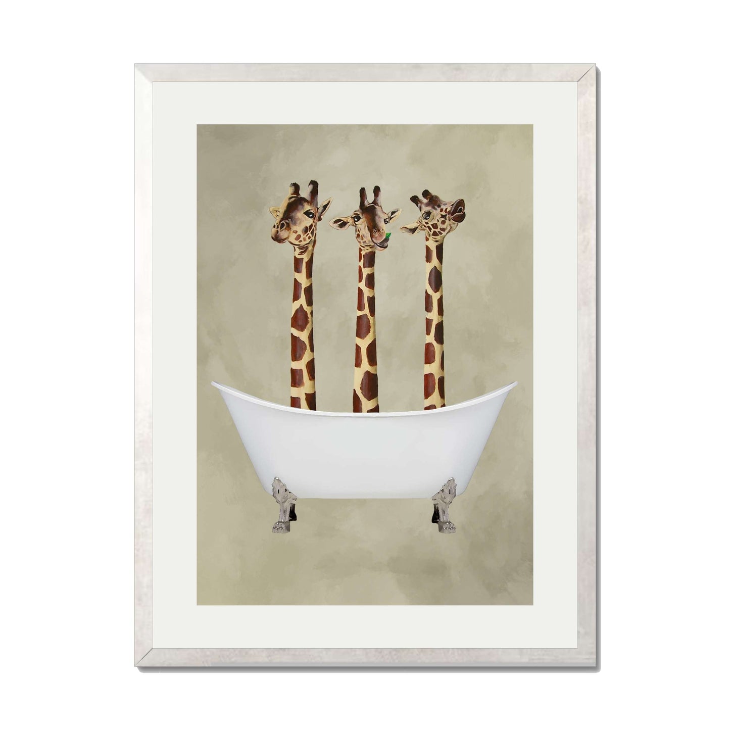 GIRAFFES IN BATHTUB | PRINT