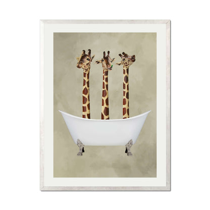 GIRAFFES IN BATHTUB | PRINT