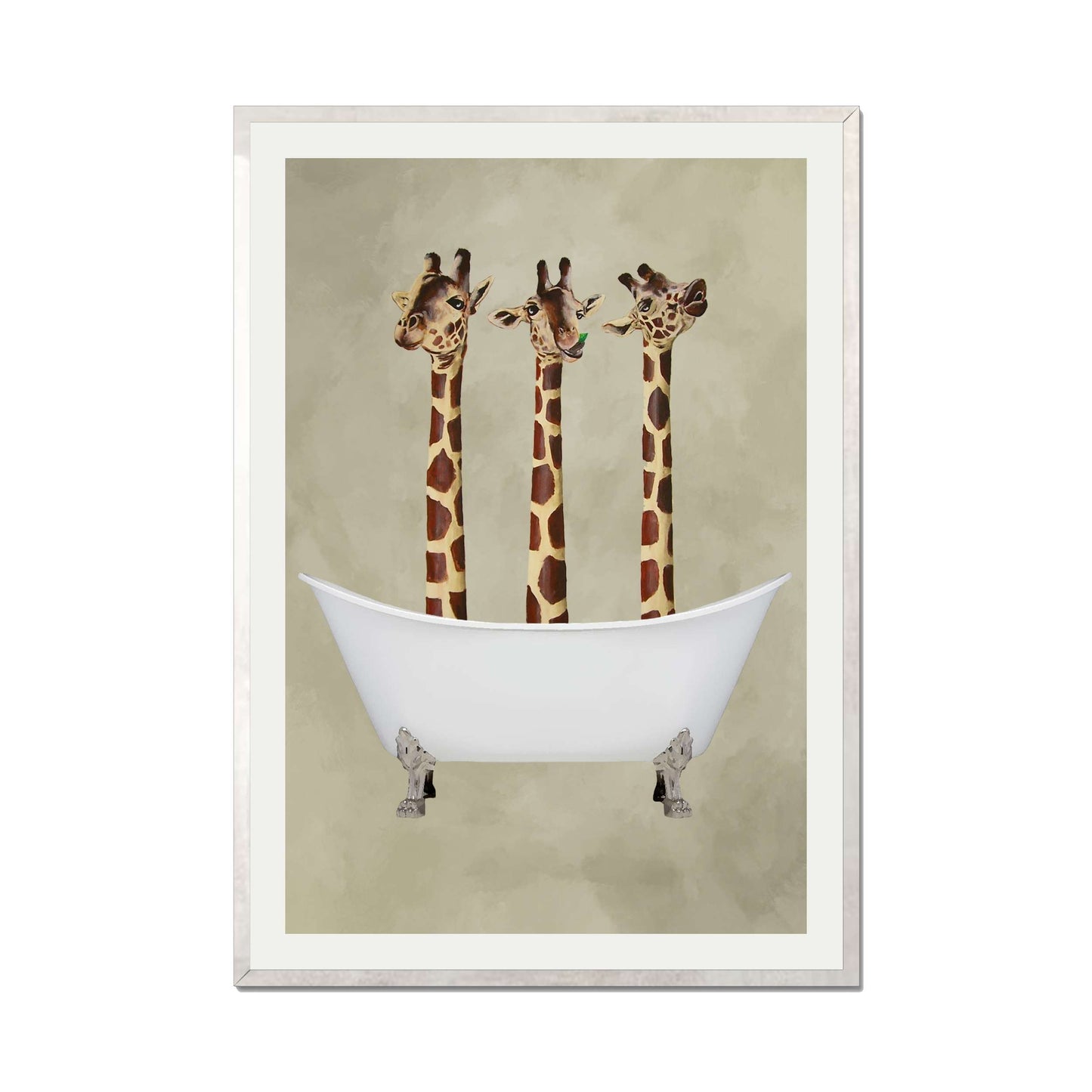 GIRAFFES IN BATHTUB | PRINT