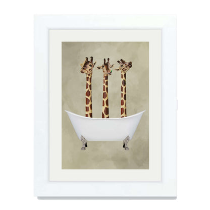 GIRAFFES IN BATHTUB | PRINT