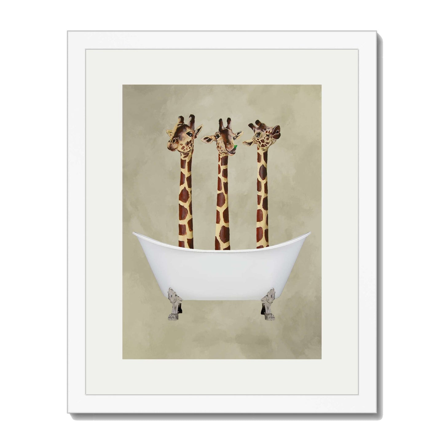 GIRAFFES IN BATHTUB | PRINT