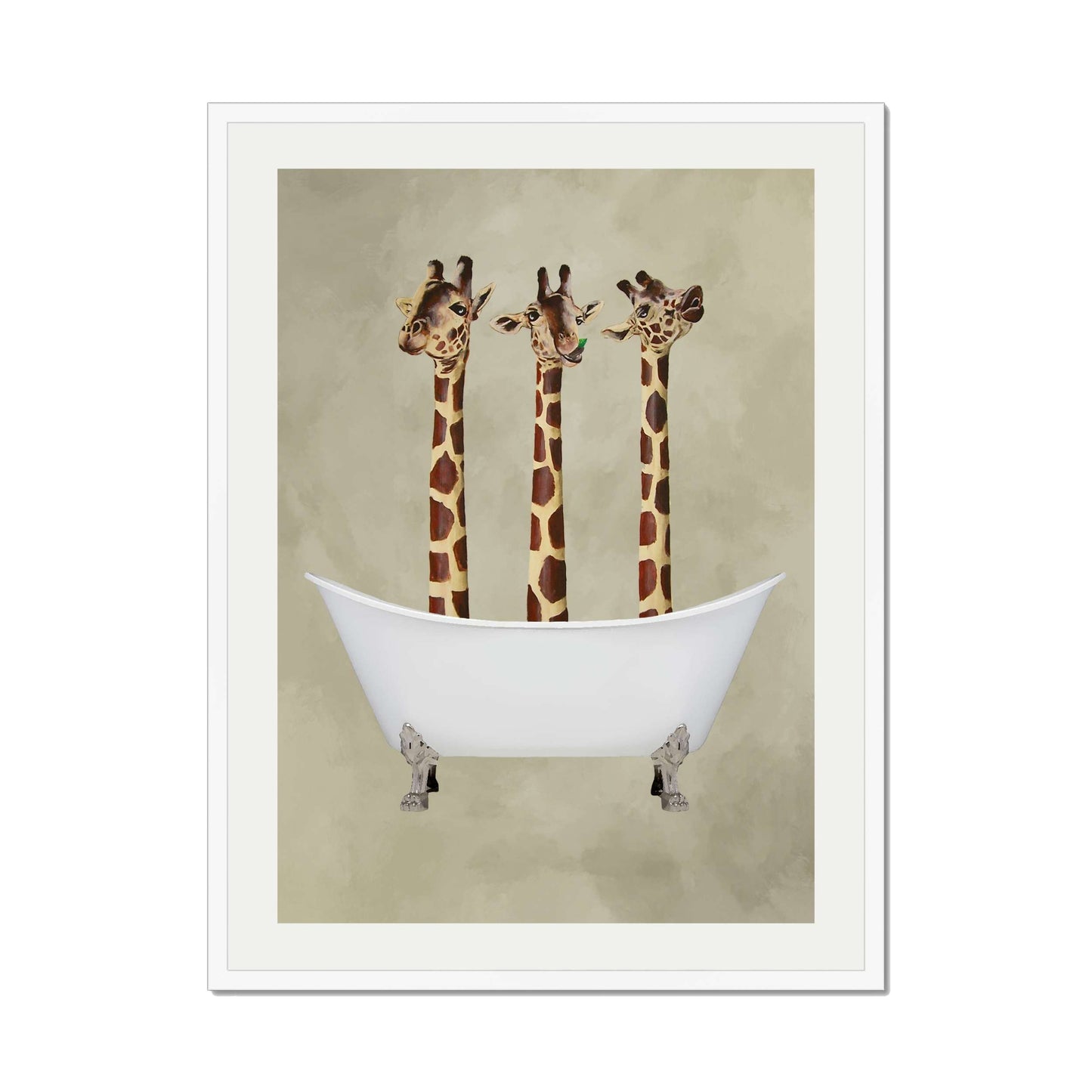 GIRAFFES IN BATHTUB | PRINT
