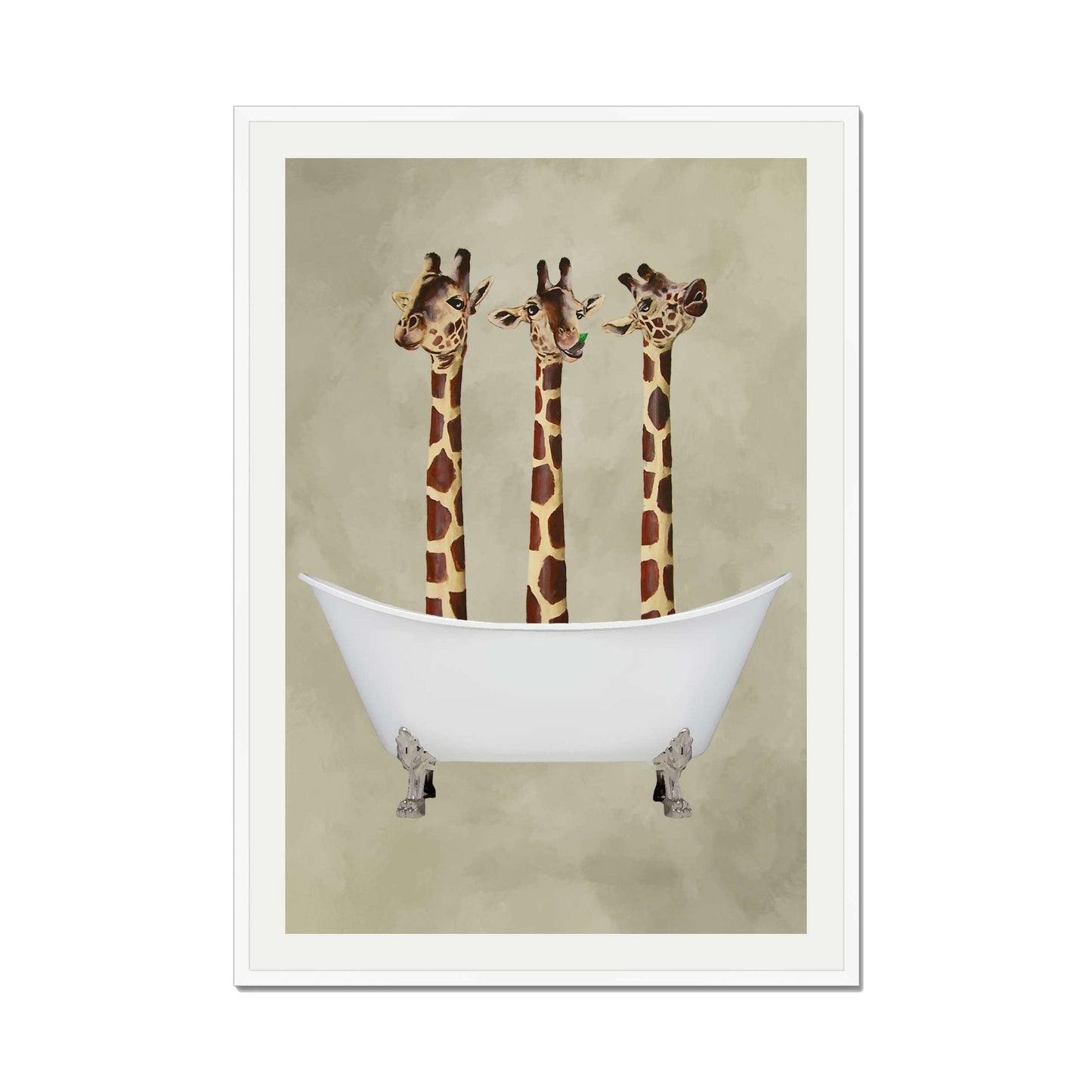 GIRAFFES IN BATHTUB | PRINT