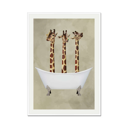 GIRAFFES IN BATHTUB | PRINT