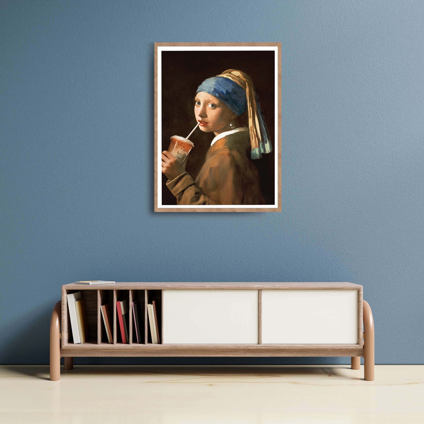GIRL WITH ICED LATTE | PRINT