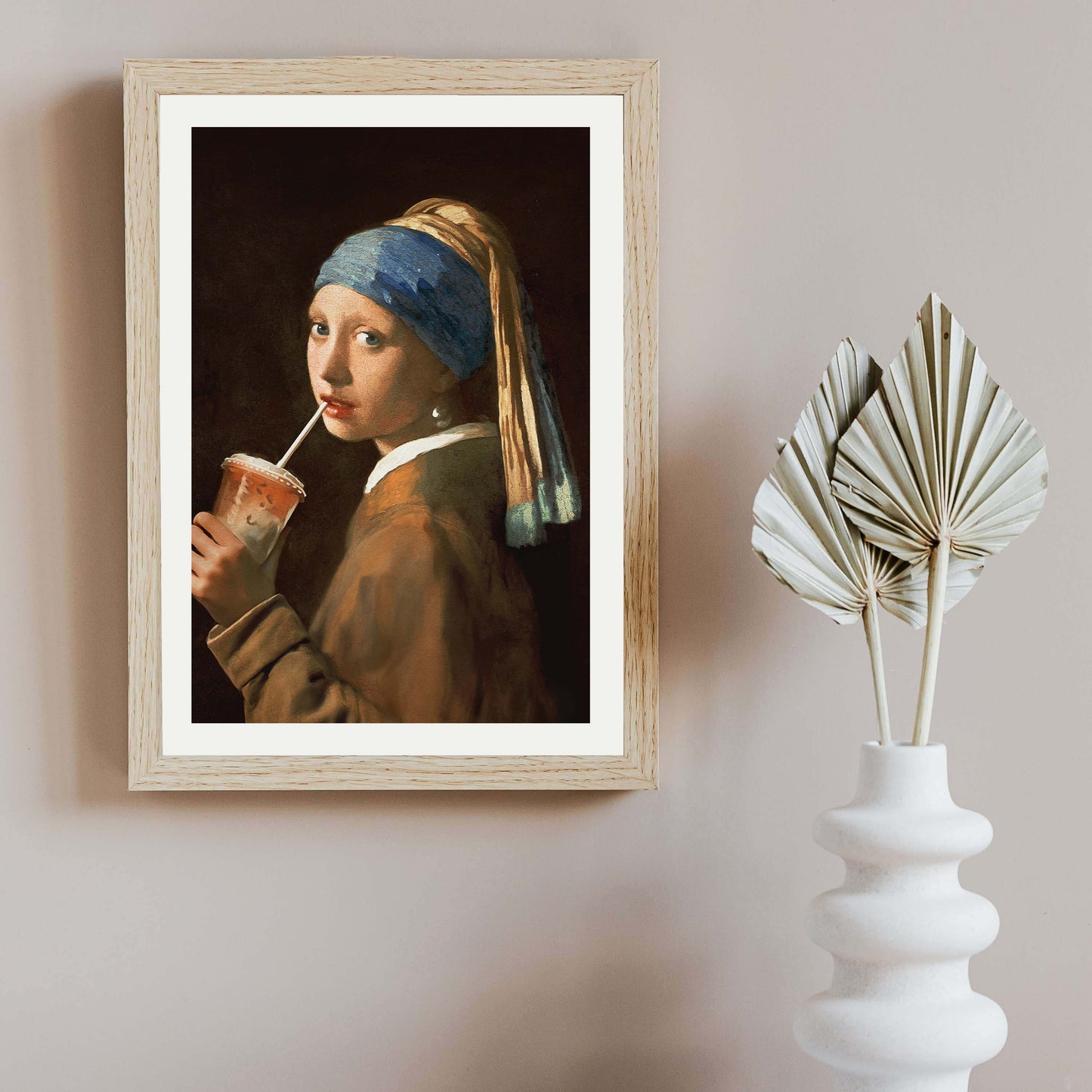 GIRL WITH ICED LATTE | PRINT