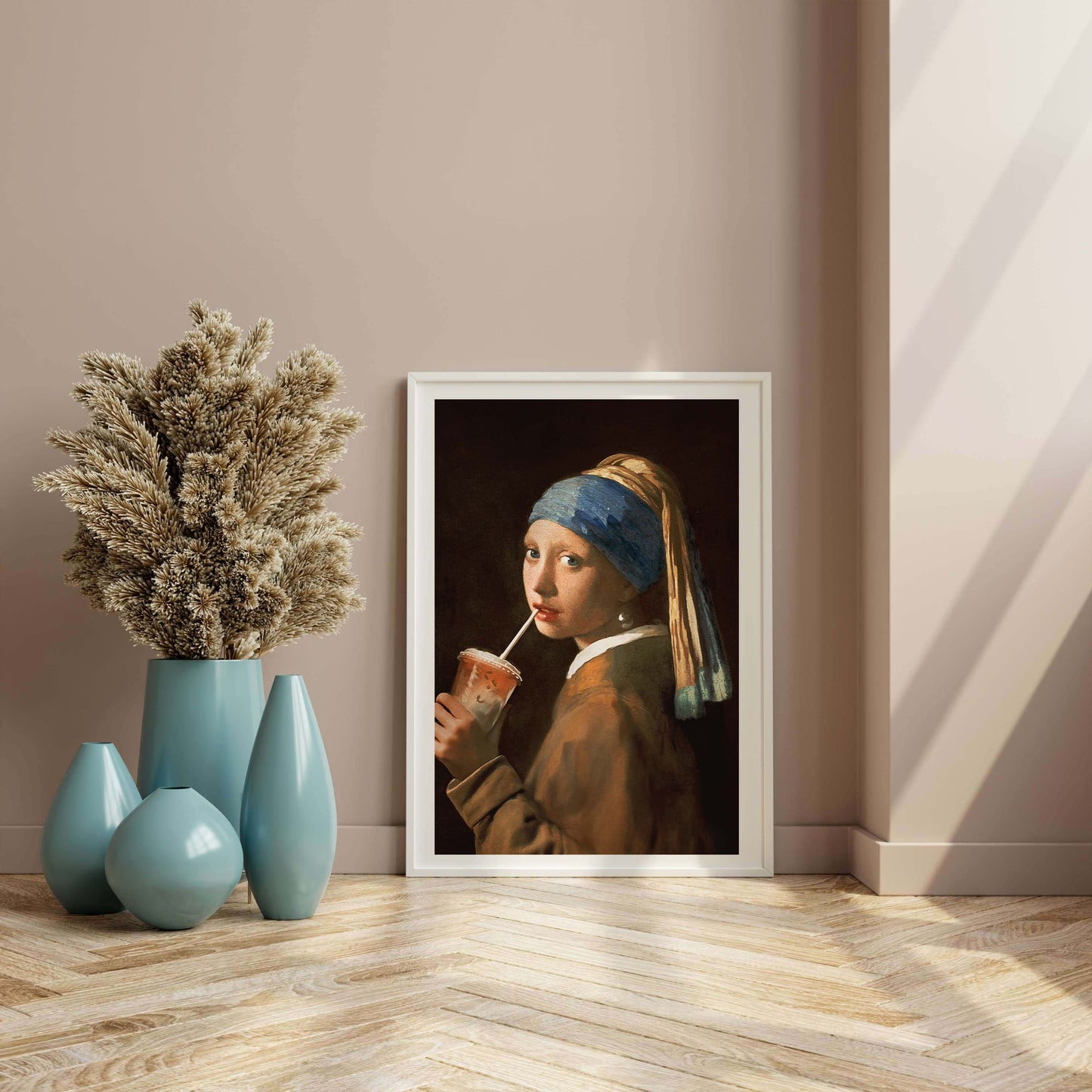 GIRL WITH ICED LATTE | PRINT