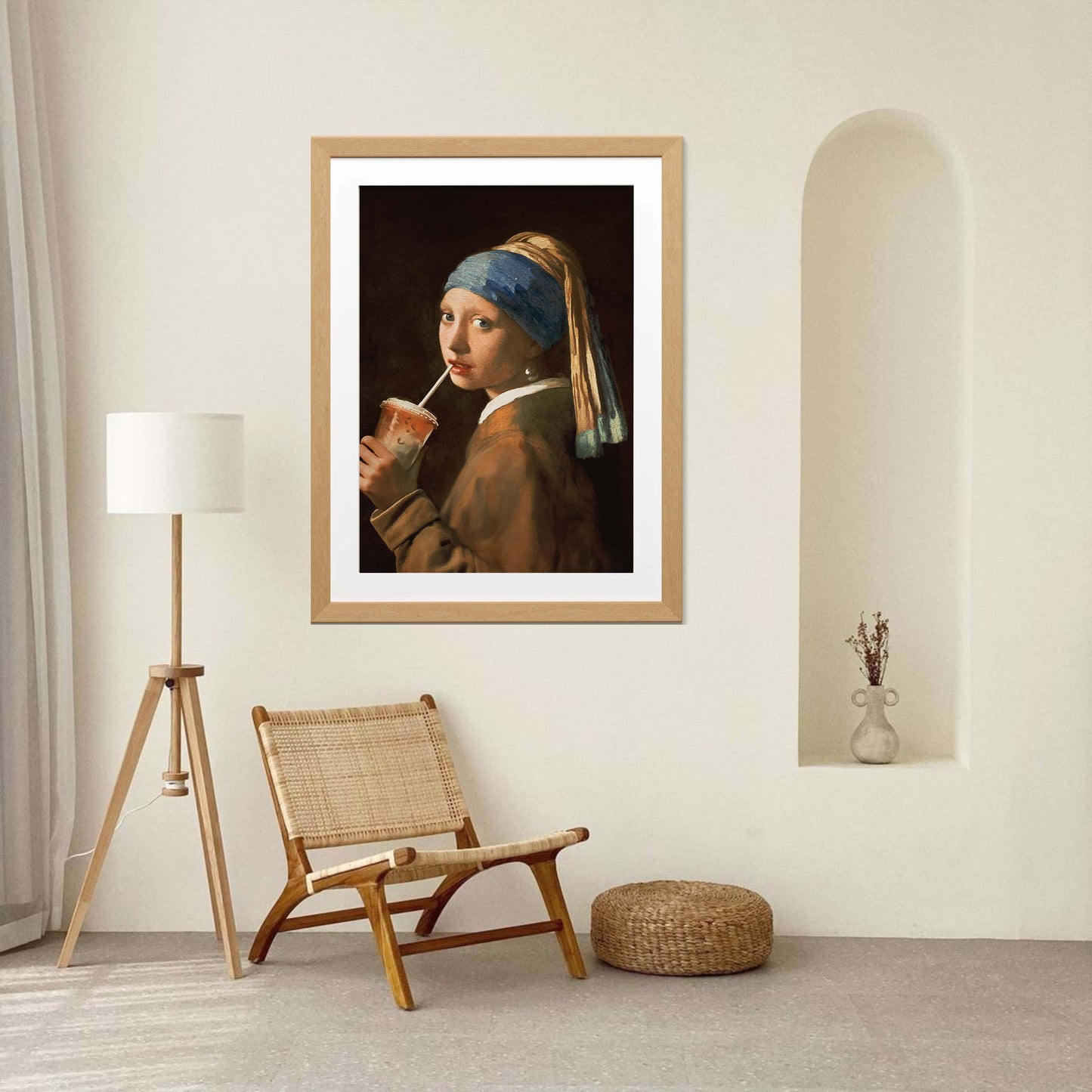 GIRL WITH ICED LATTE | PRINT