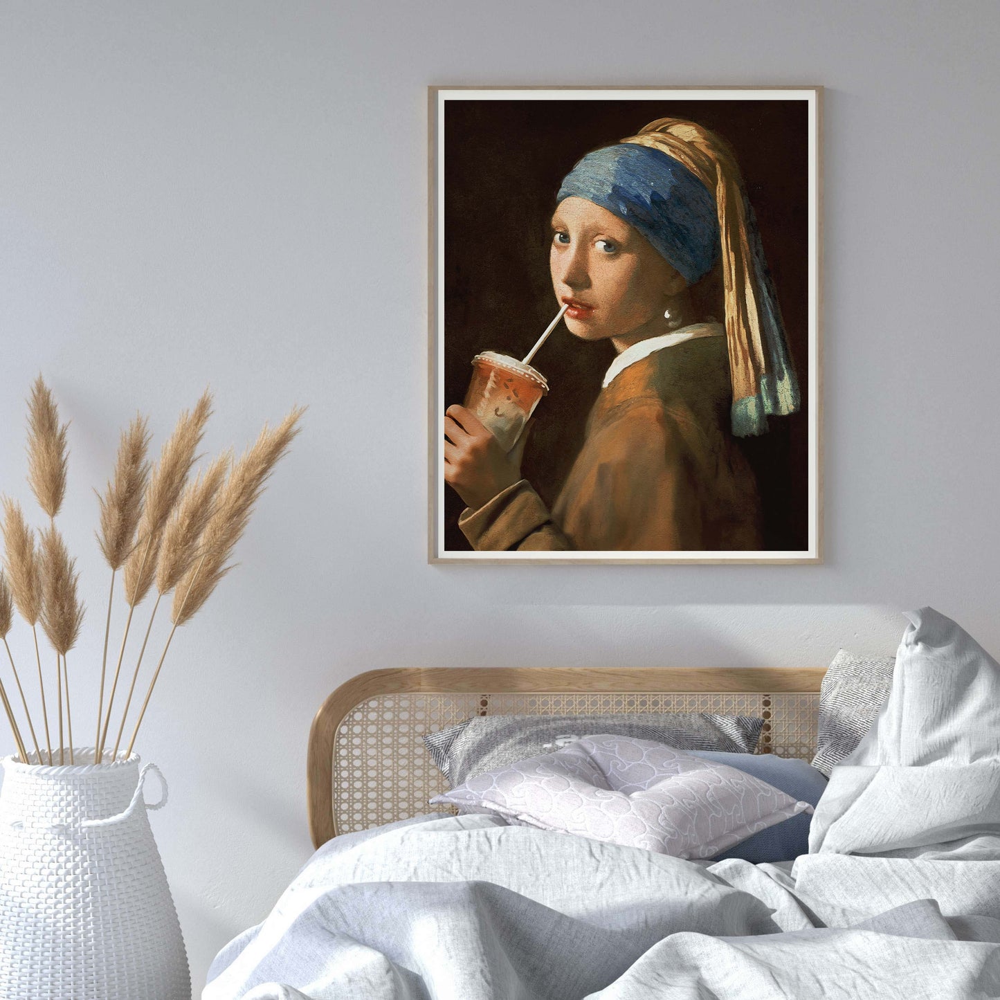 GIRL WITH ICED LATTE | PRINT