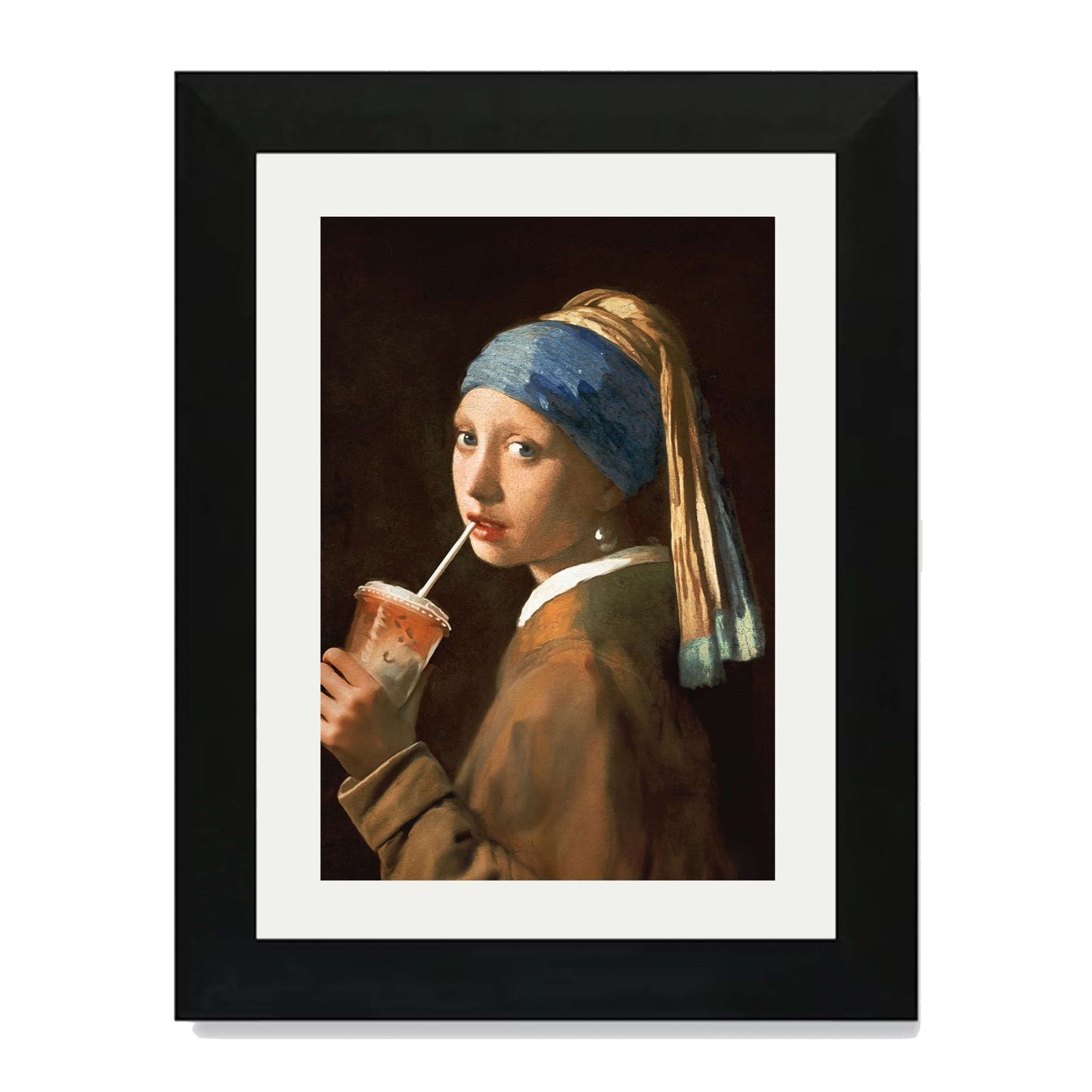 GIRL WITH ICED LATTE | PRINT