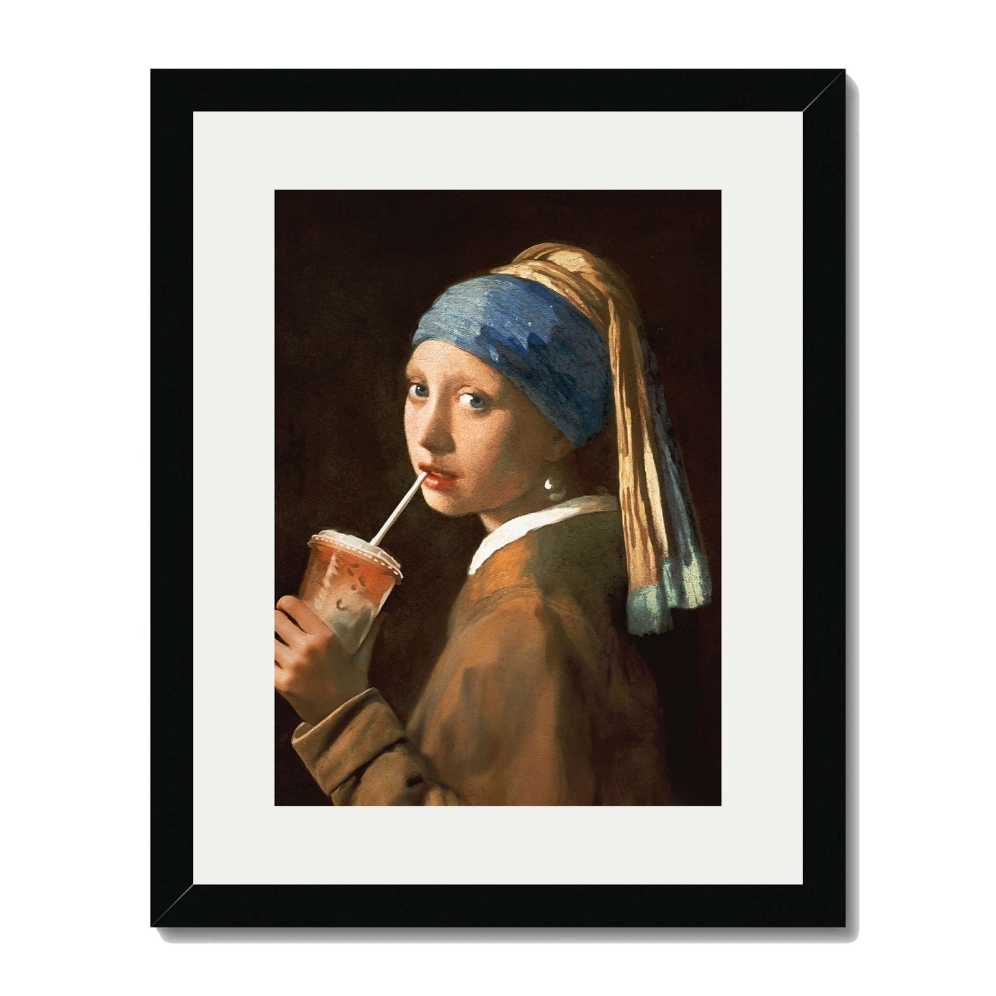 GIRL WITH ICED LATTE | PRINT