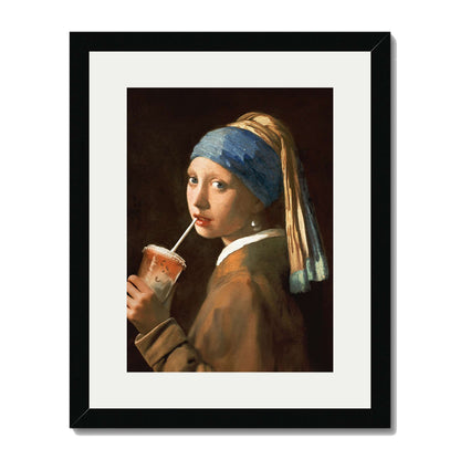 GIRL WITH ICED LATTE | PRINT