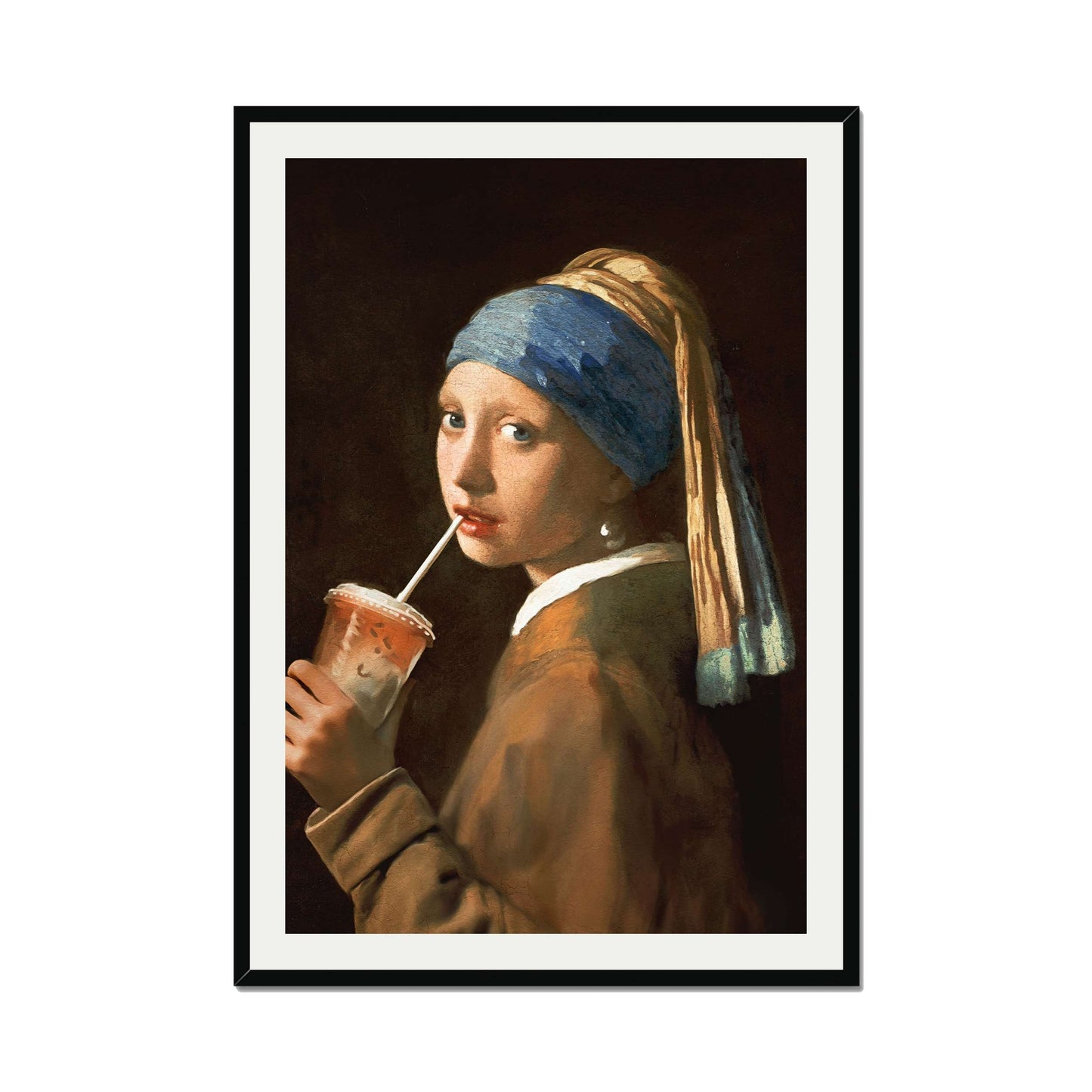 GIRL WITH ICED LATTE | PRINT