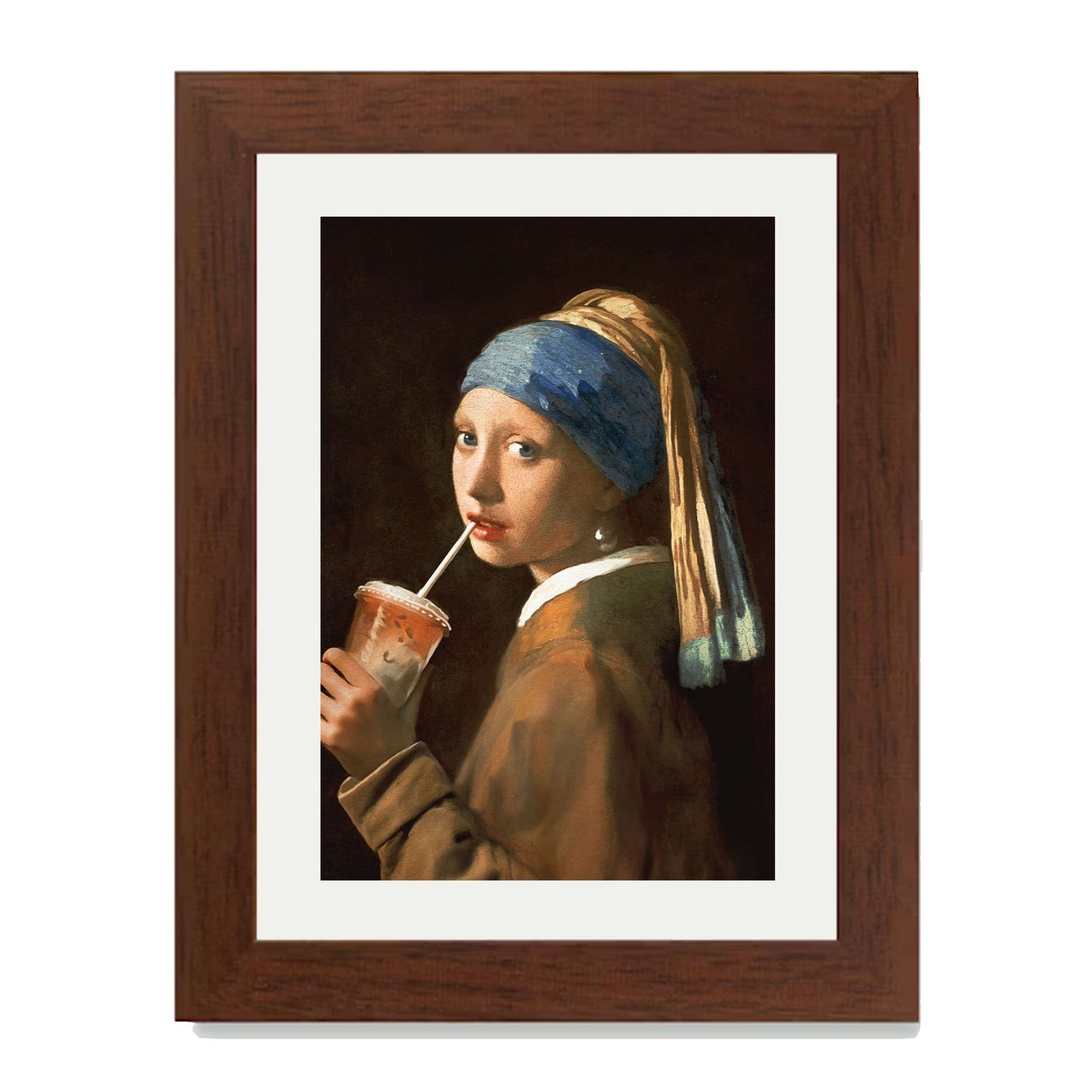 GIRL WITH ICED LATTE | PRINT