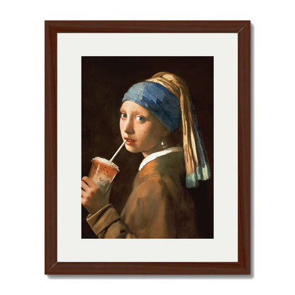 GIRL WITH ICED LATTE | PRINT