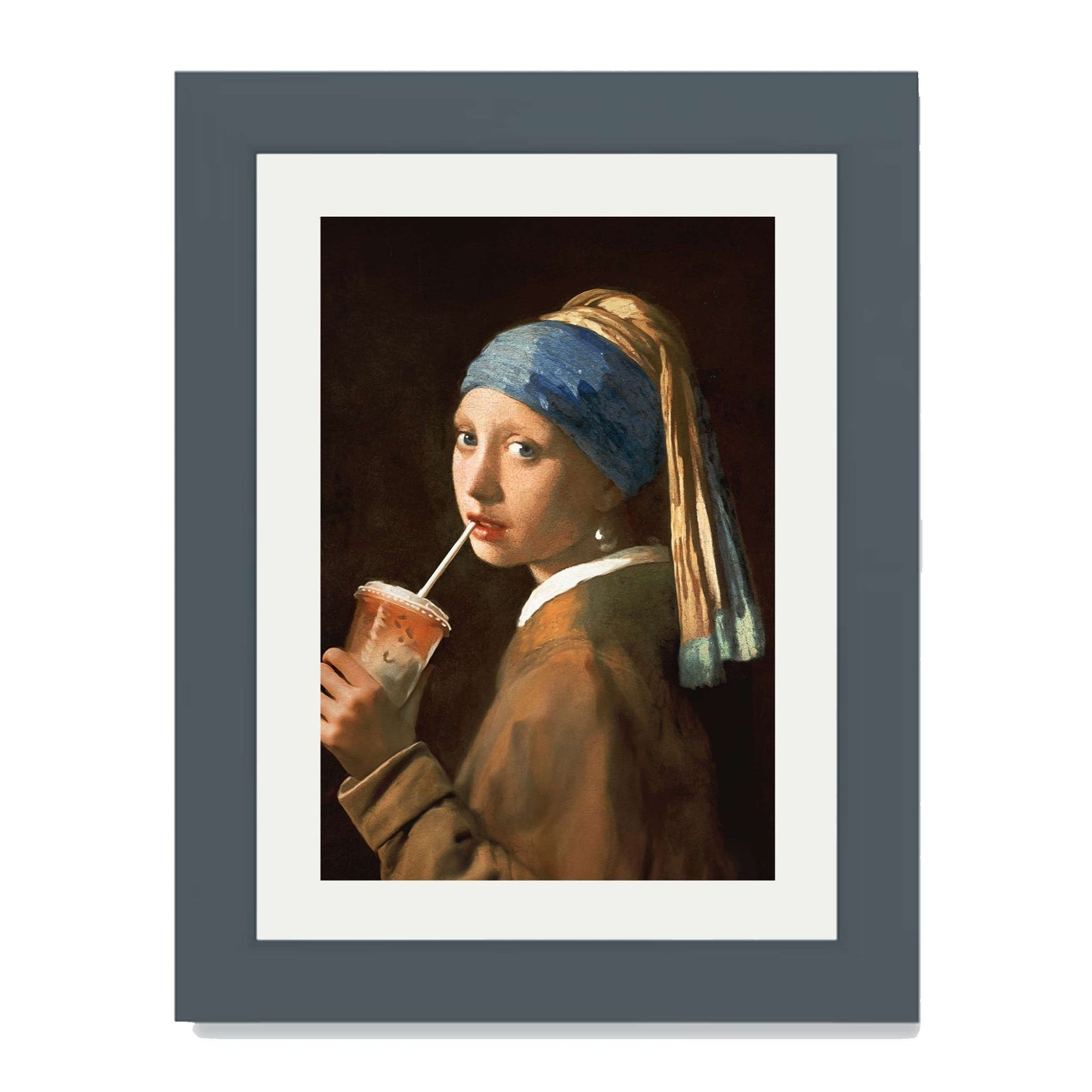 GIRL WITH ICED LATTE | PRINT