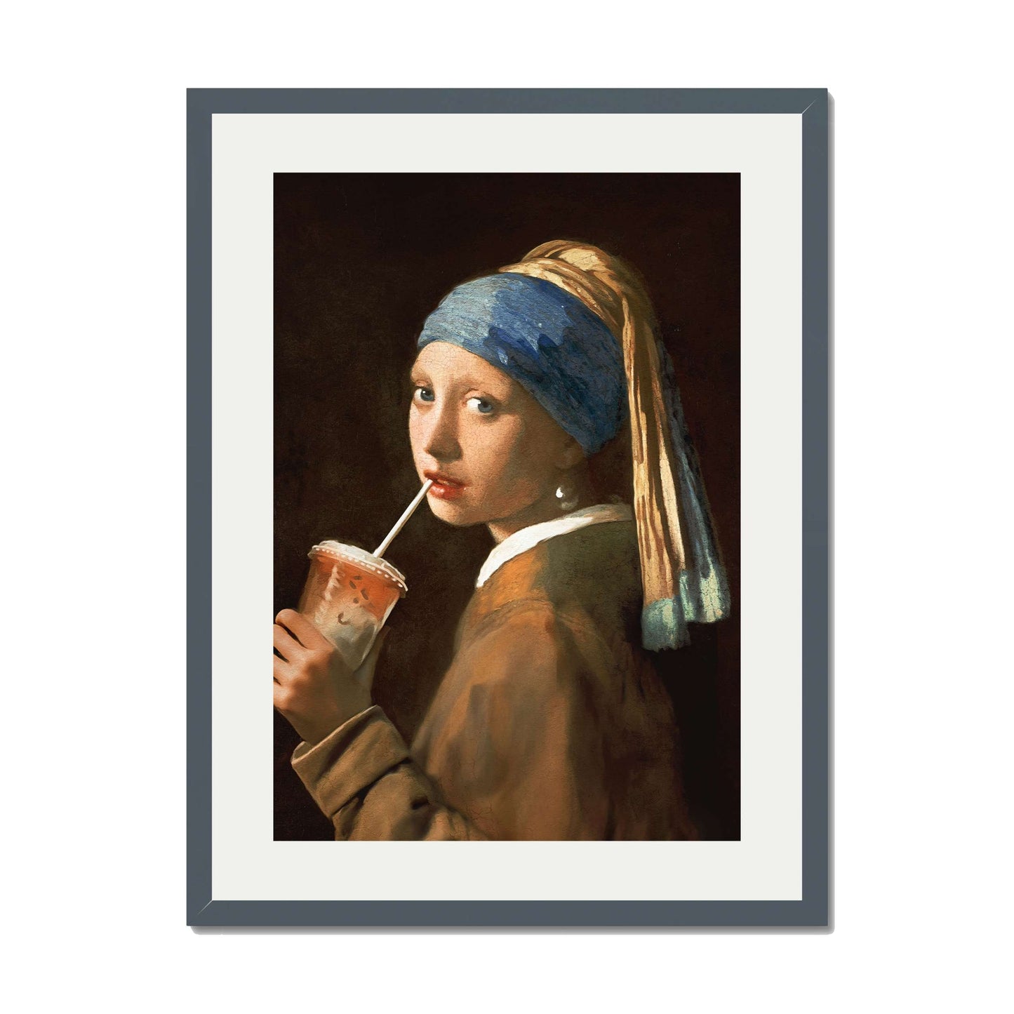 GIRL WITH ICED LATTE | PRINT