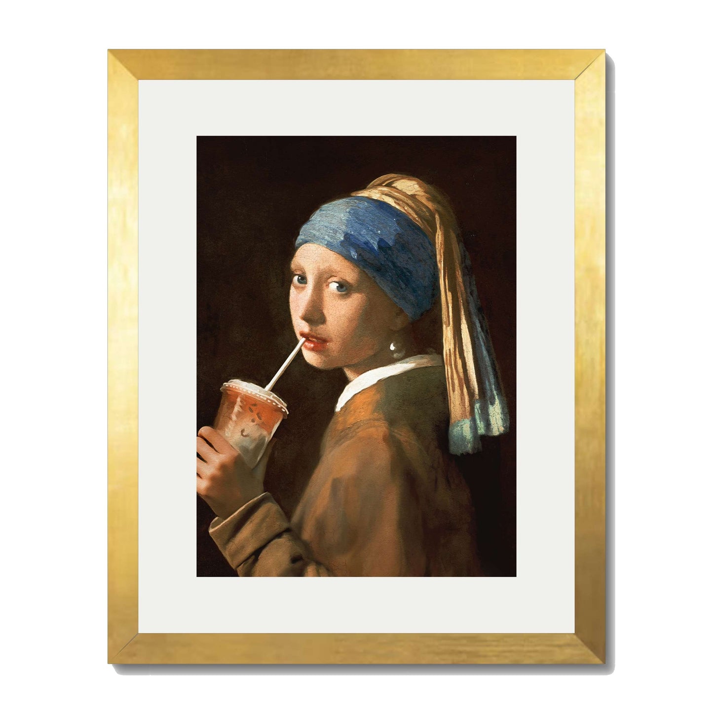 GIRL WITH ICED LATTE | PRINT