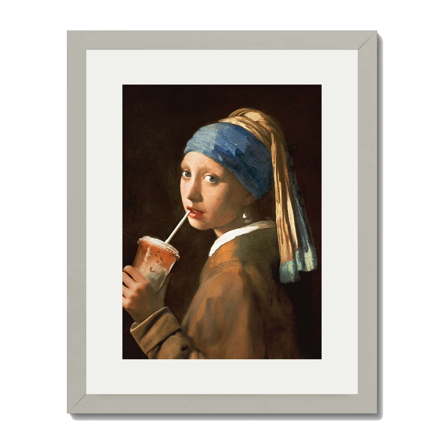 GIRL WITH ICED LATTE | PRINT