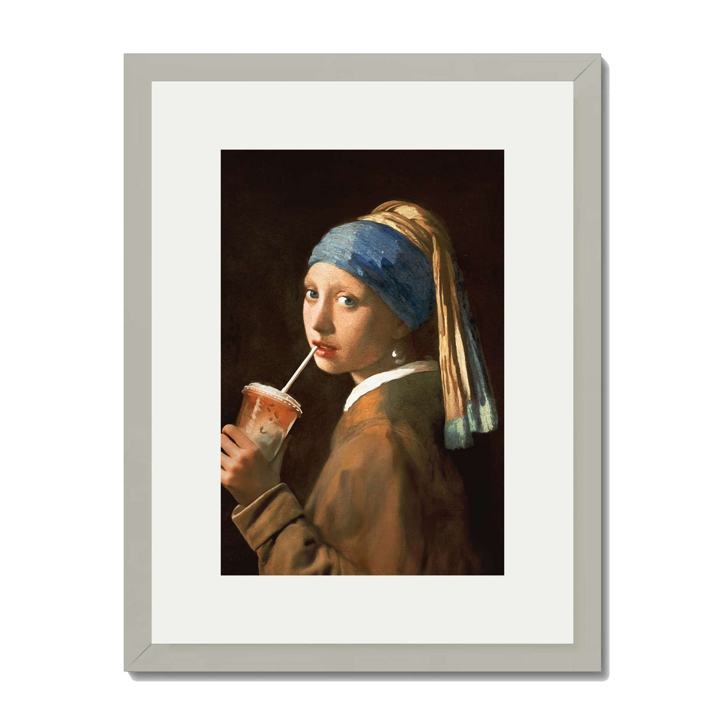 GIRL WITH ICED LATTE | PRINT
