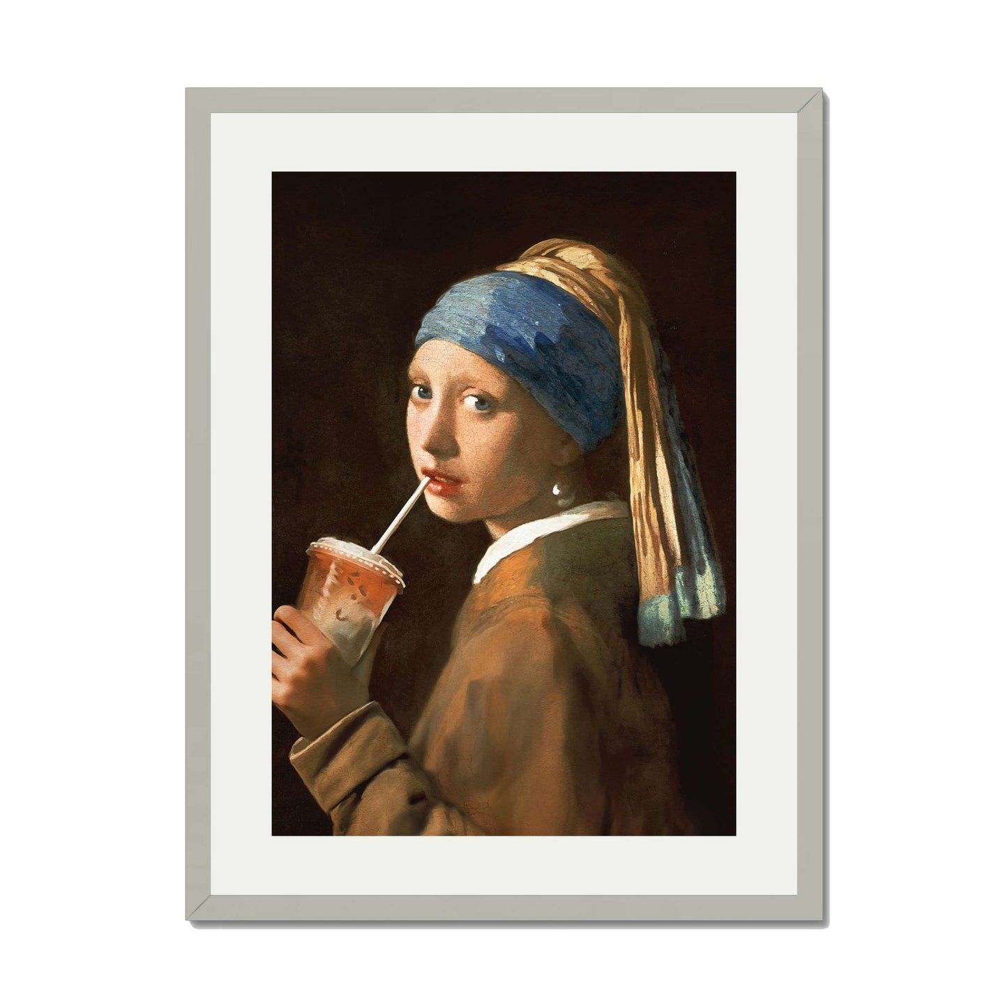 GIRL WITH ICED LATTE | PRINT