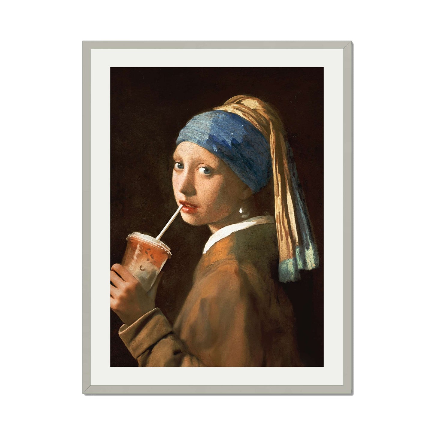 GIRL WITH ICED LATTE | PRINT