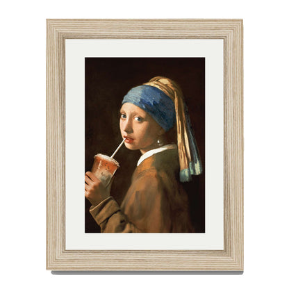 GIRL WITH ICED LATTE | PRINT