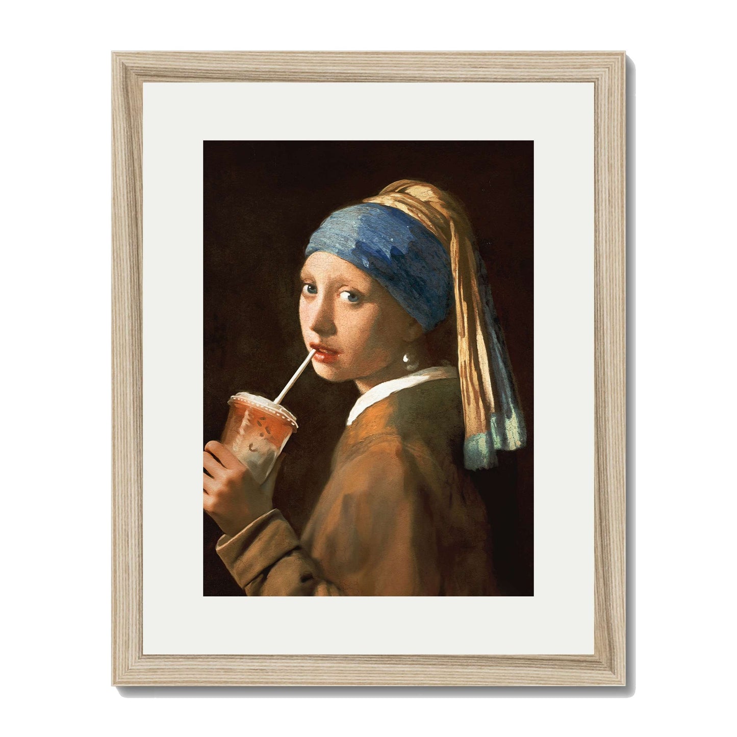 GIRL WITH ICED LATTE | PRINT