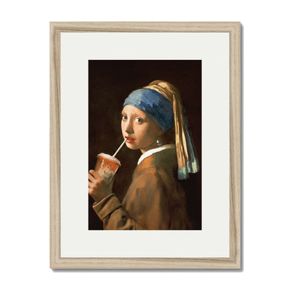 GIRL WITH ICED LATTE | PRINT