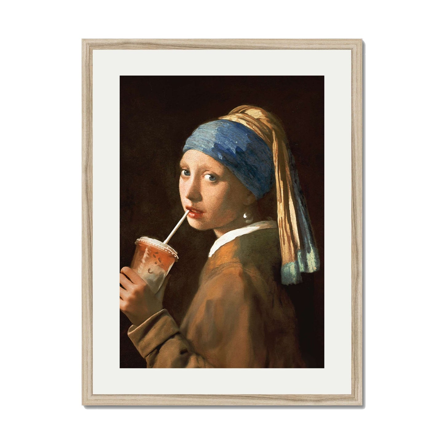 GIRL WITH ICED LATTE | PRINT