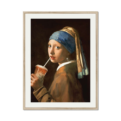 GIRL WITH ICED LATTE | PRINT