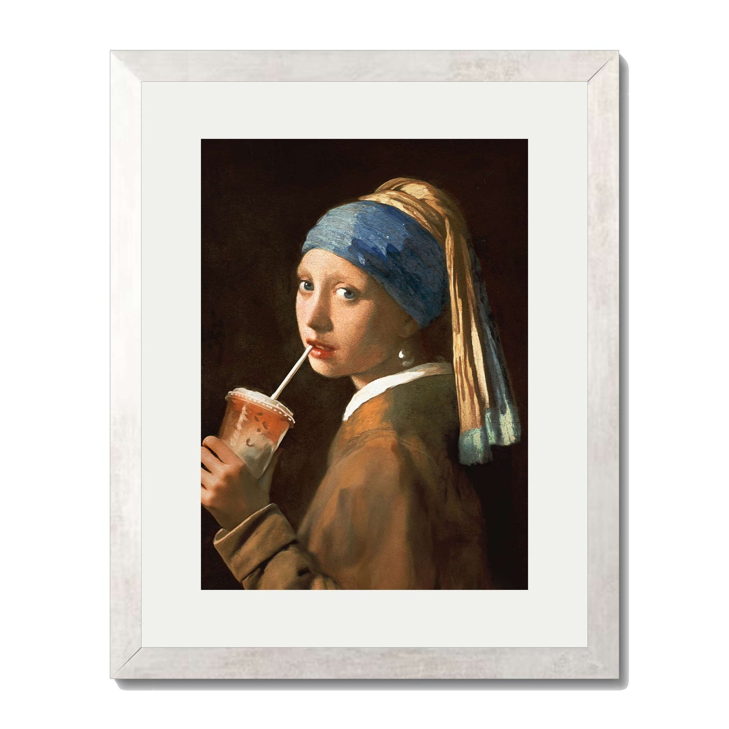GIRL WITH ICED LATTE | PRINT