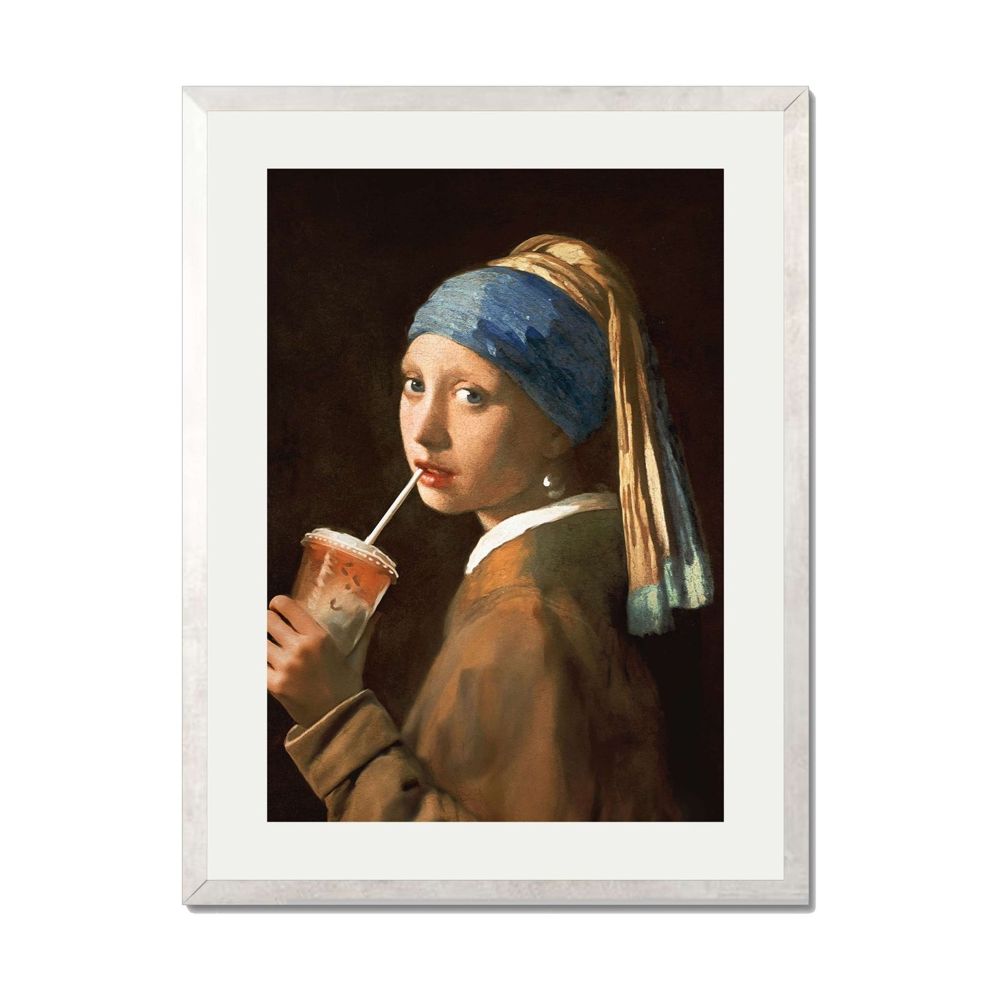 GIRL WITH ICED LATTE | PRINT