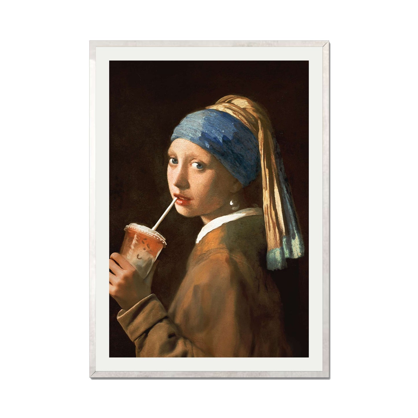 GIRL WITH ICED LATTE | PRINT