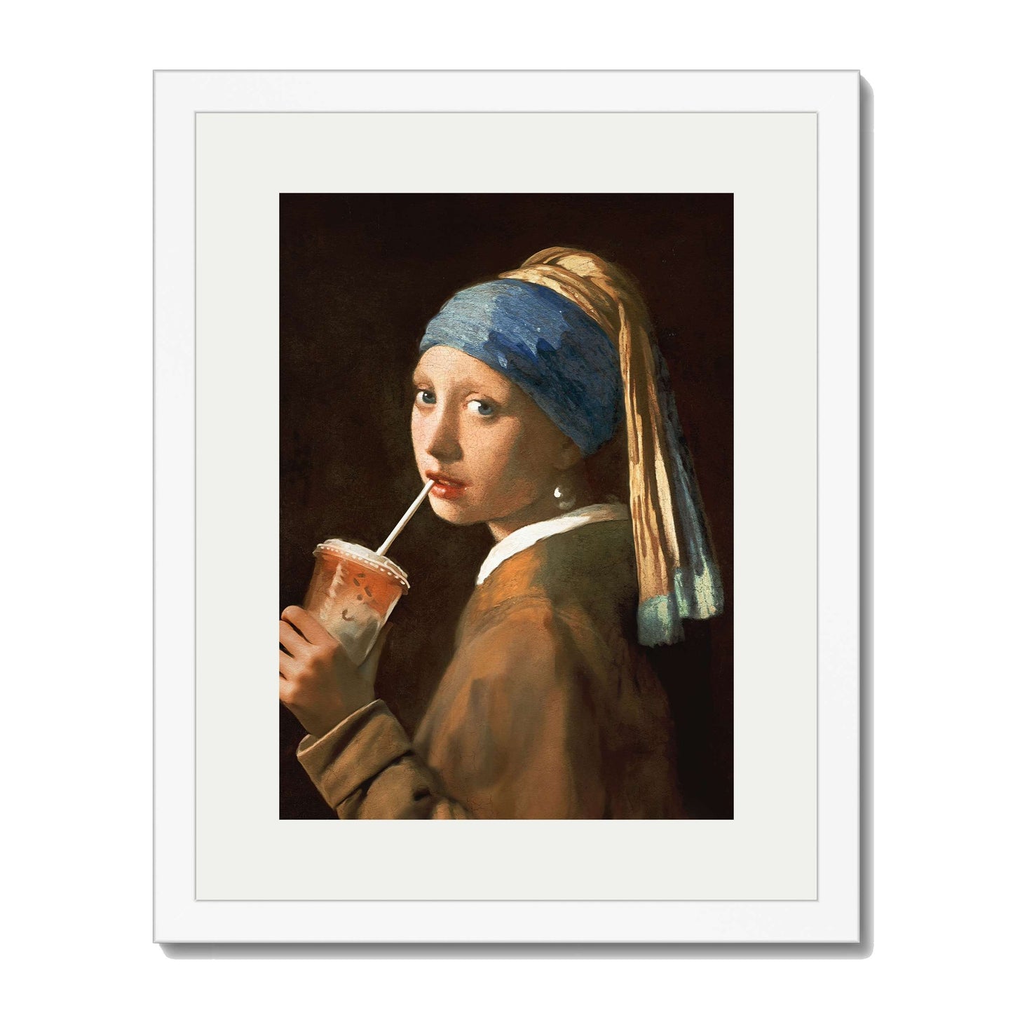GIRL WITH ICED LATTE | PRINT