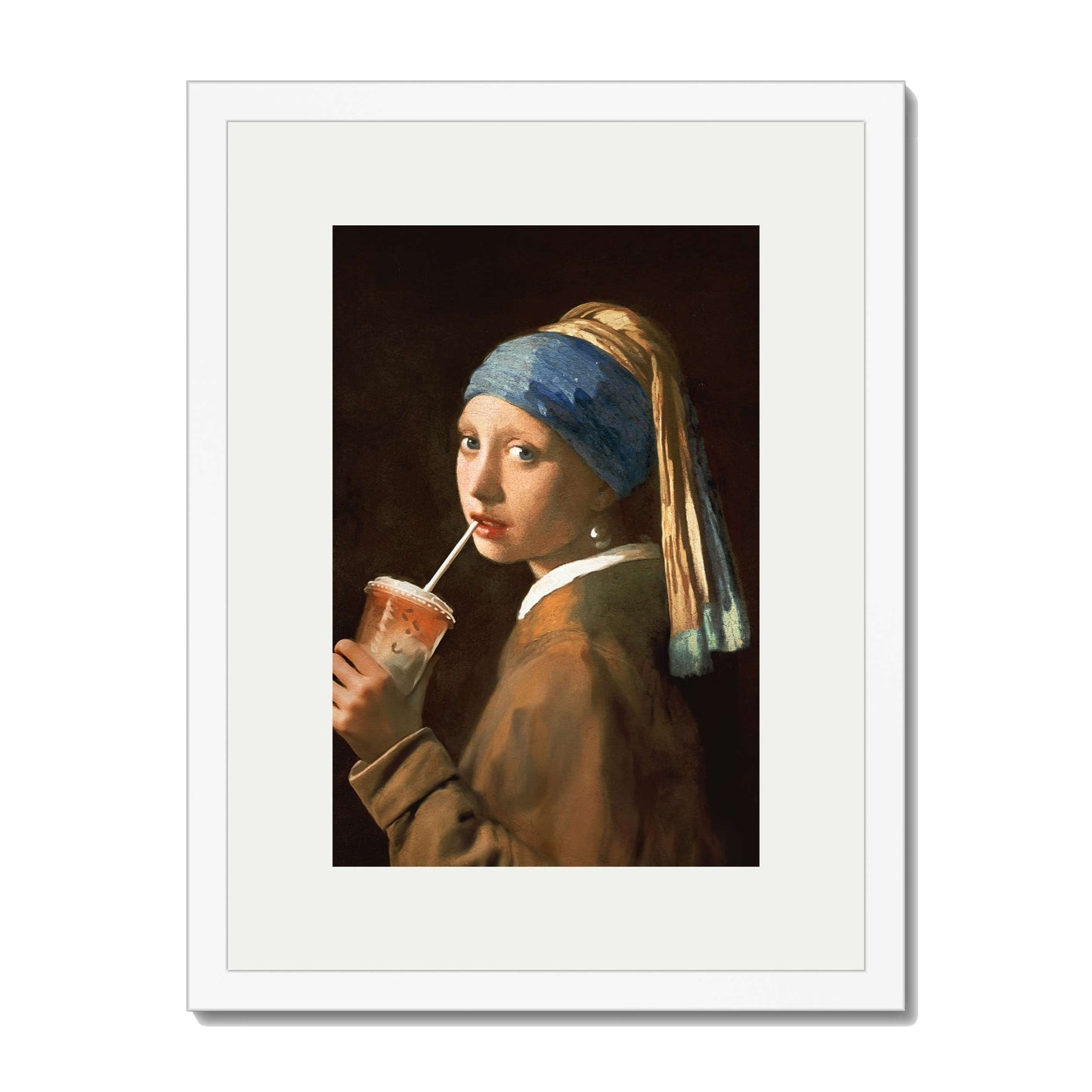 GIRL WITH ICED LATTE | PRINT