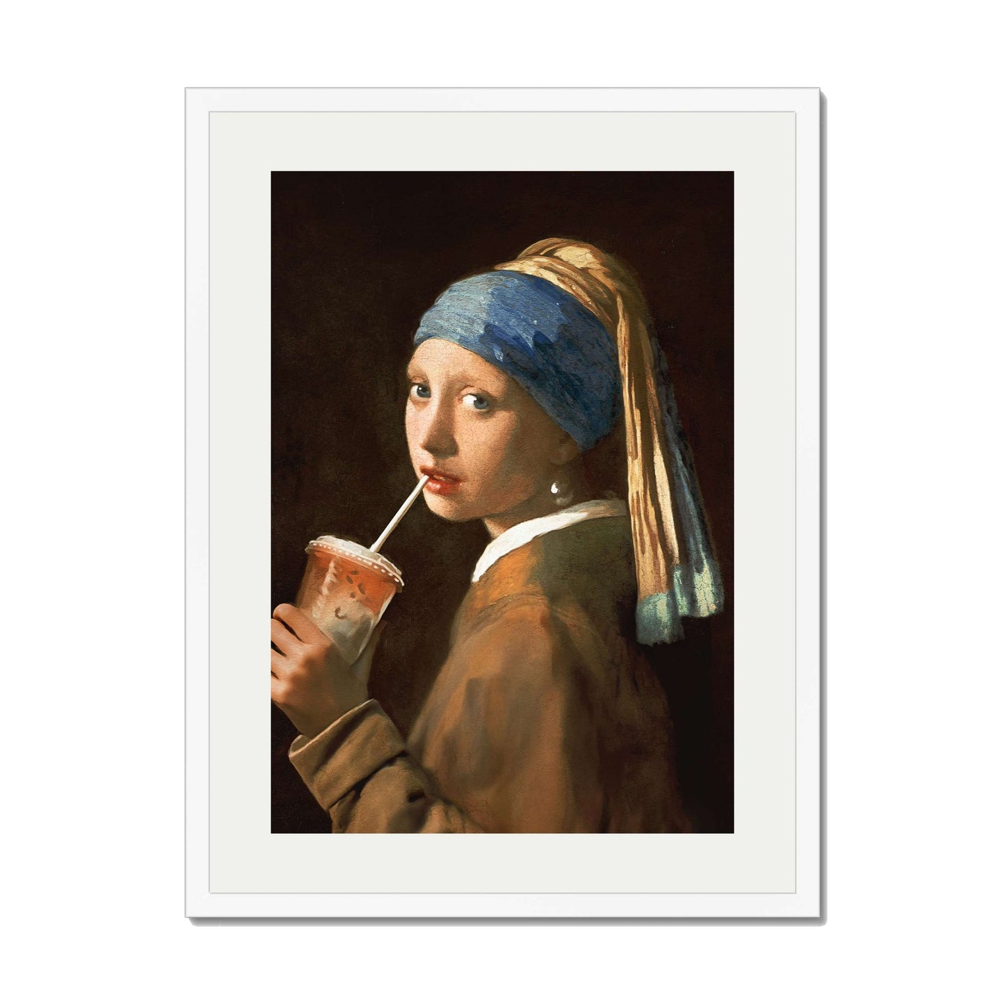 GIRL WITH ICED LATTE | PRINT